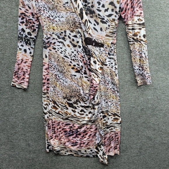 Atelier Dress Women's Large Animal Print Mock Wrap NWT (MSRP $138) - Picture 3 of 12